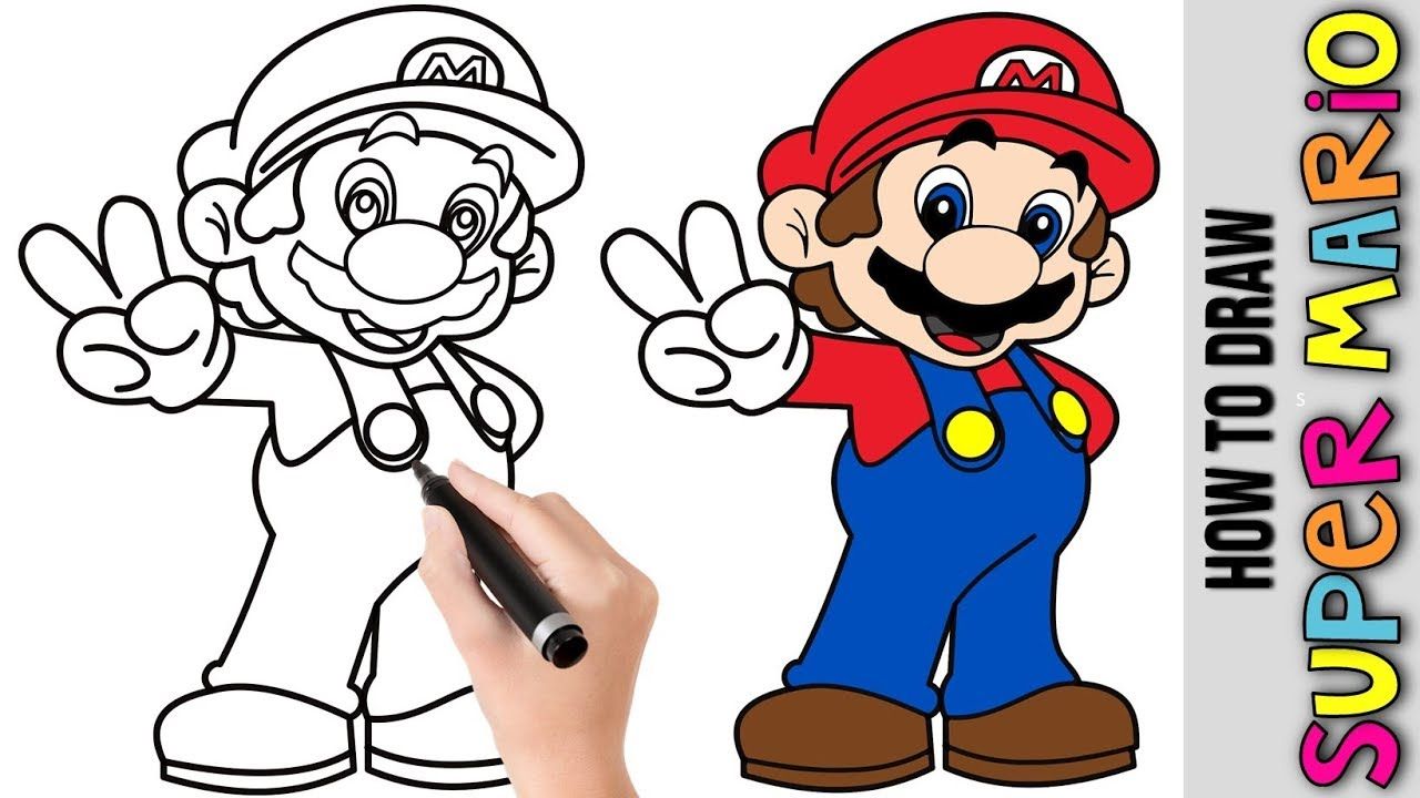 picture Mario Drawing Cute cute easy drawings drawing tutorial