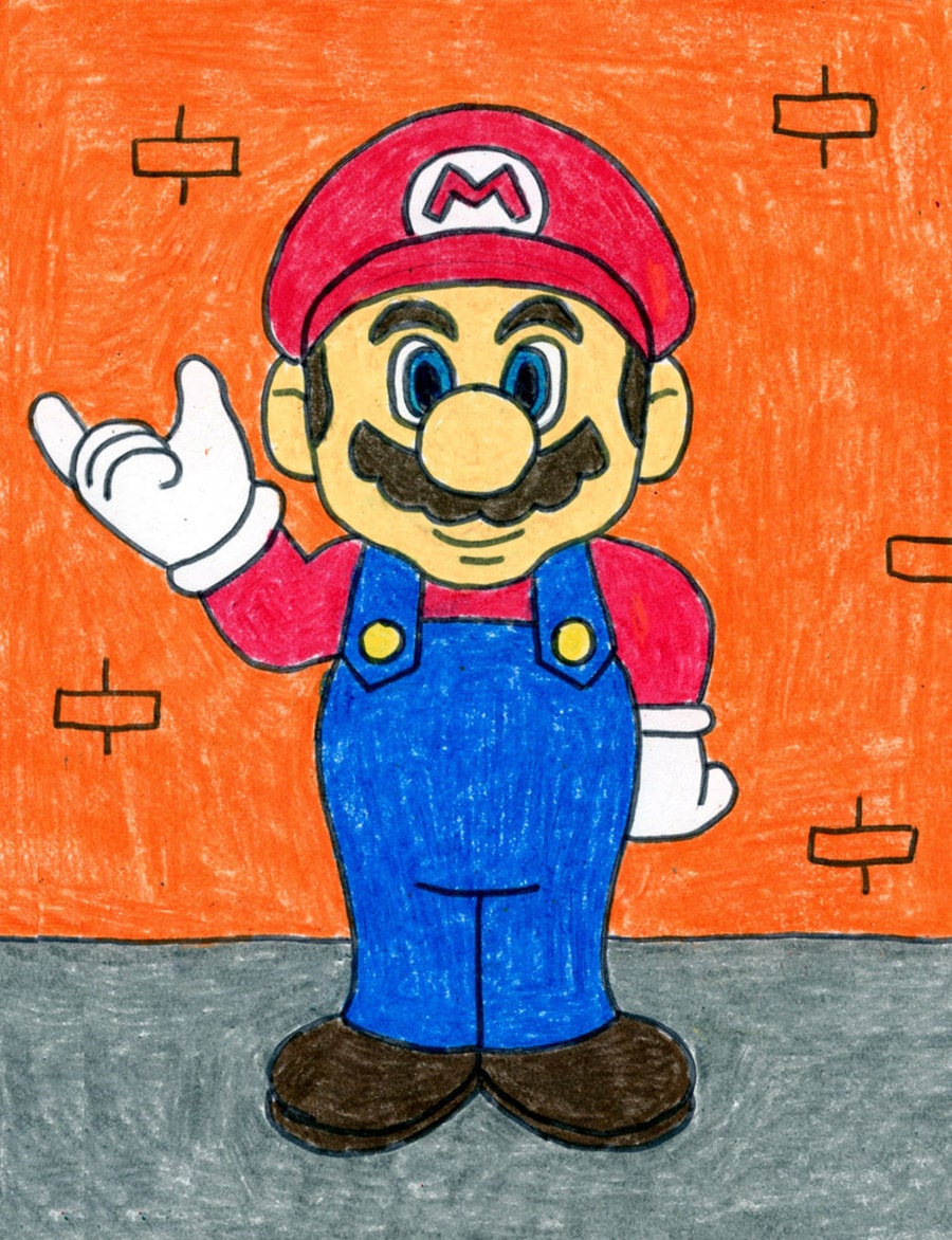 pics Mario Drawing Cute how to draw mario art projects for kids
