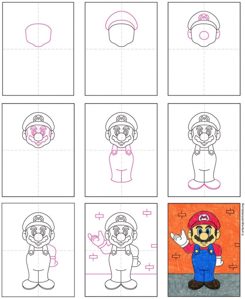 photo Mario Pictures To Draw 5 ways to draw mario characters wikihow
