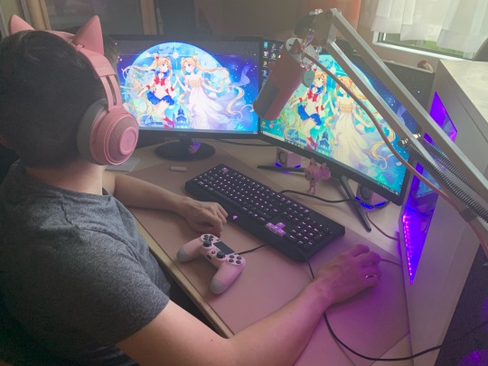 pix Monitor Kawaii Cute Gaming Setup i painted my computer screens pink kawaii pink gamer girl diy tutorial ohsokawaiixoxo