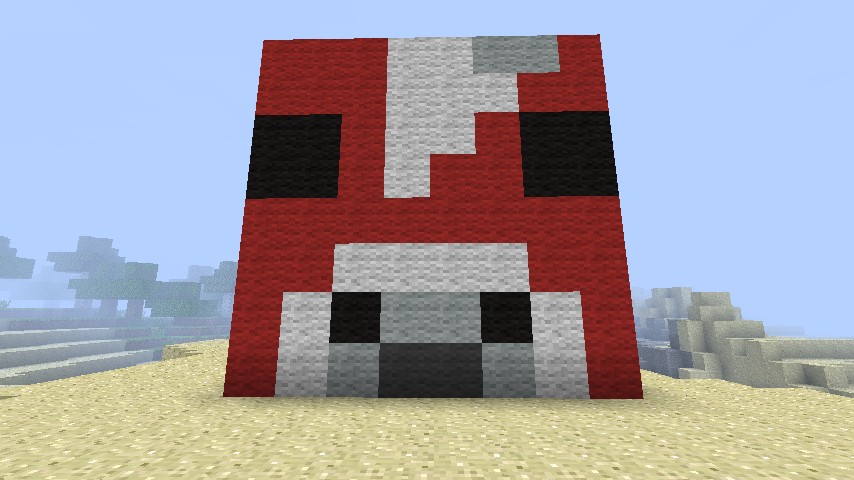 photo Mooshroom Pixel Art minecraft mooshroom perler bead pattern