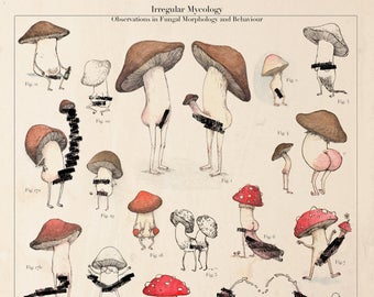 photo Mushroom Person Drawing mushroom drawing etsy