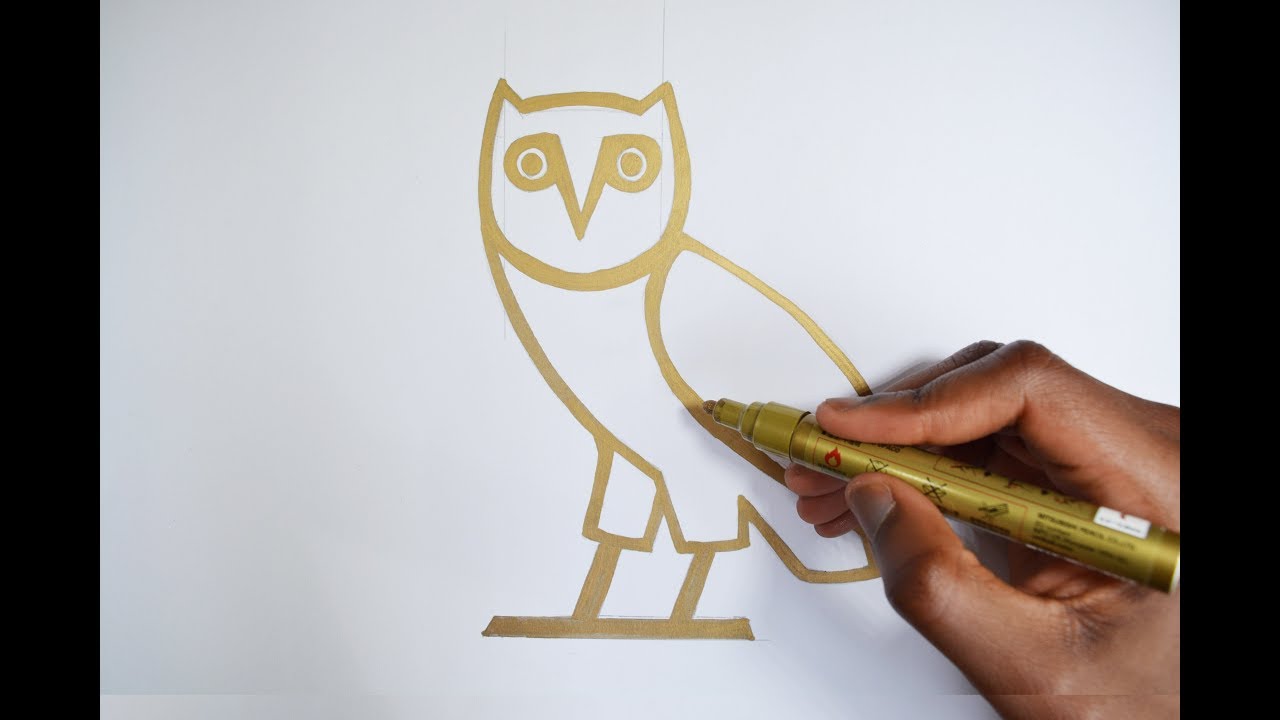 photo Ovo Drake Drawings how to draw the ovo owl youtube