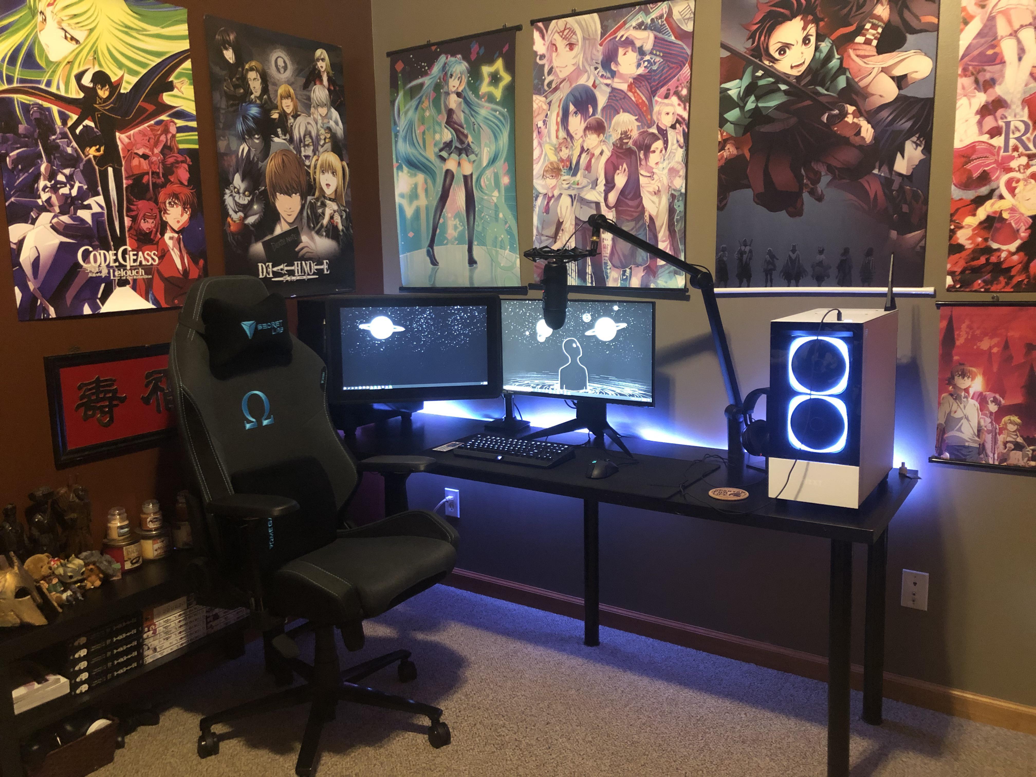 pics Pc Setup Anime Gaming Room gamer room decor