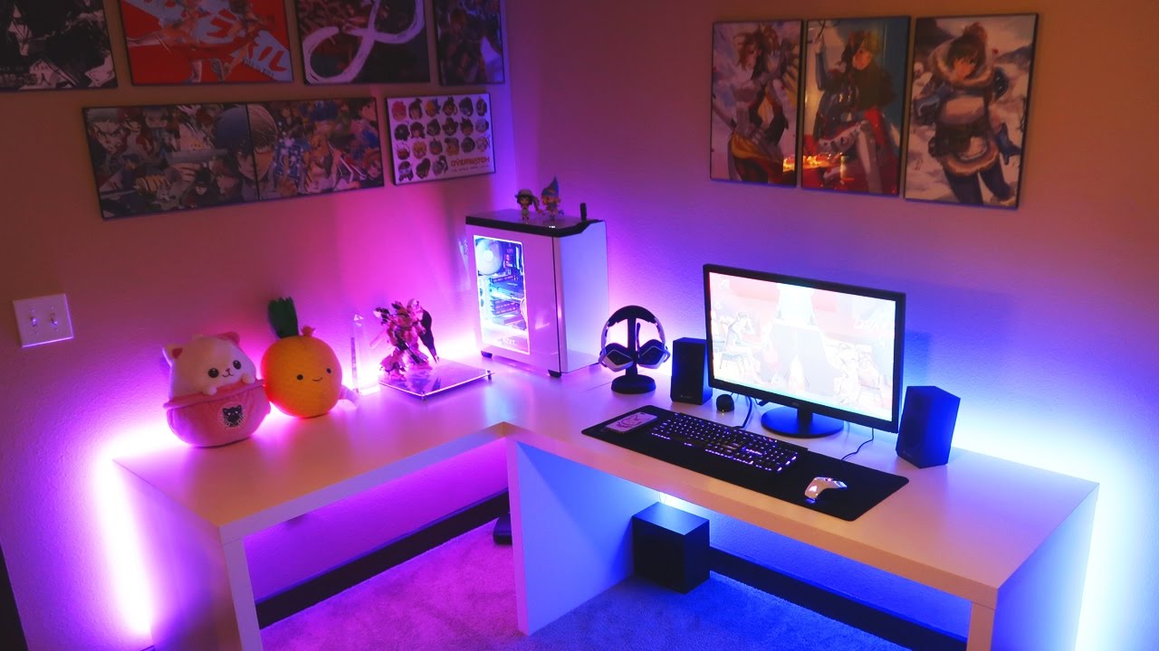 pic Pc Setup Anime Gaming Room anime gaming setup monitor anime
