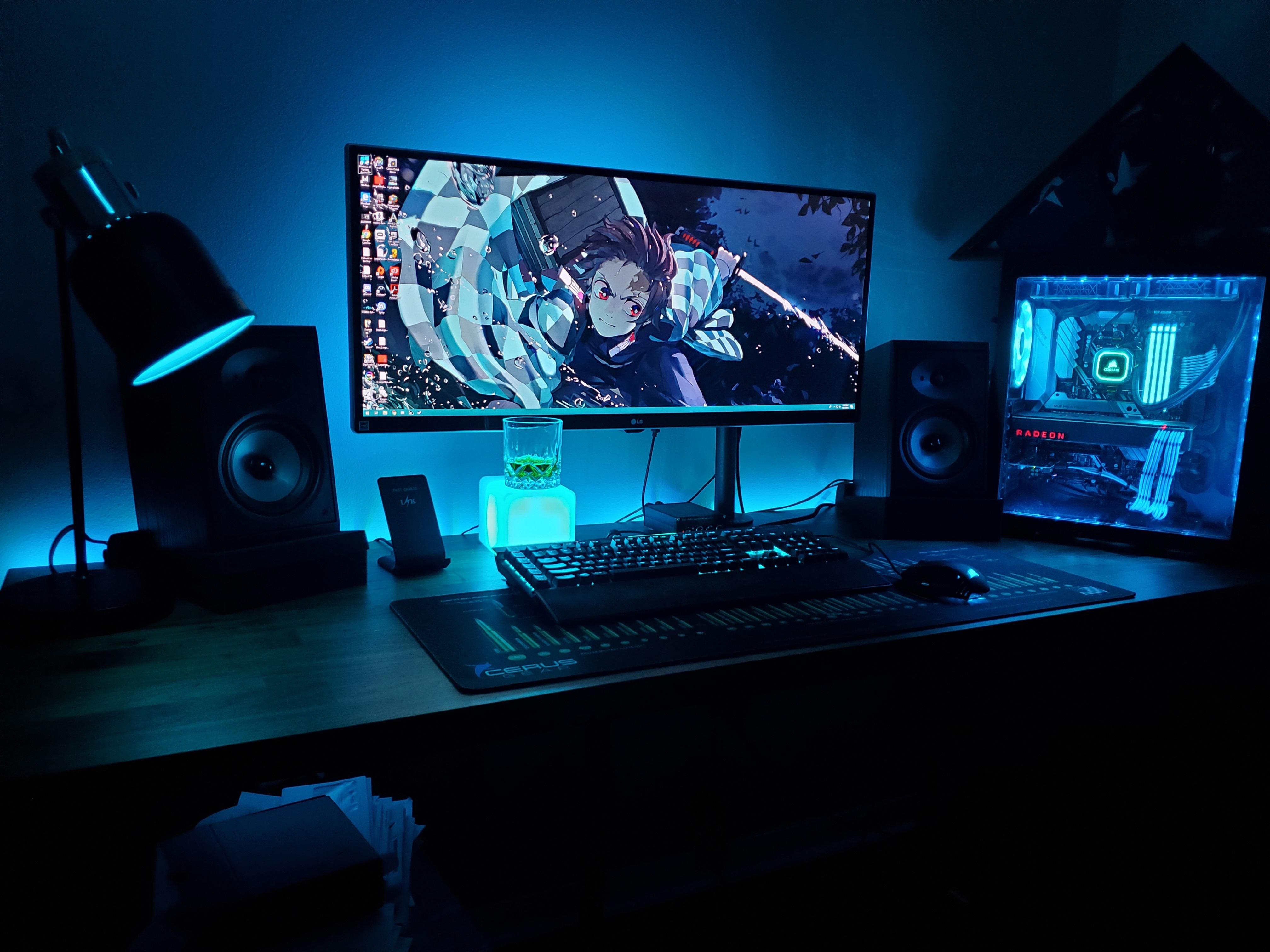 photo Pc Setup Gaming Anime clean anime themed setup setup spotlight