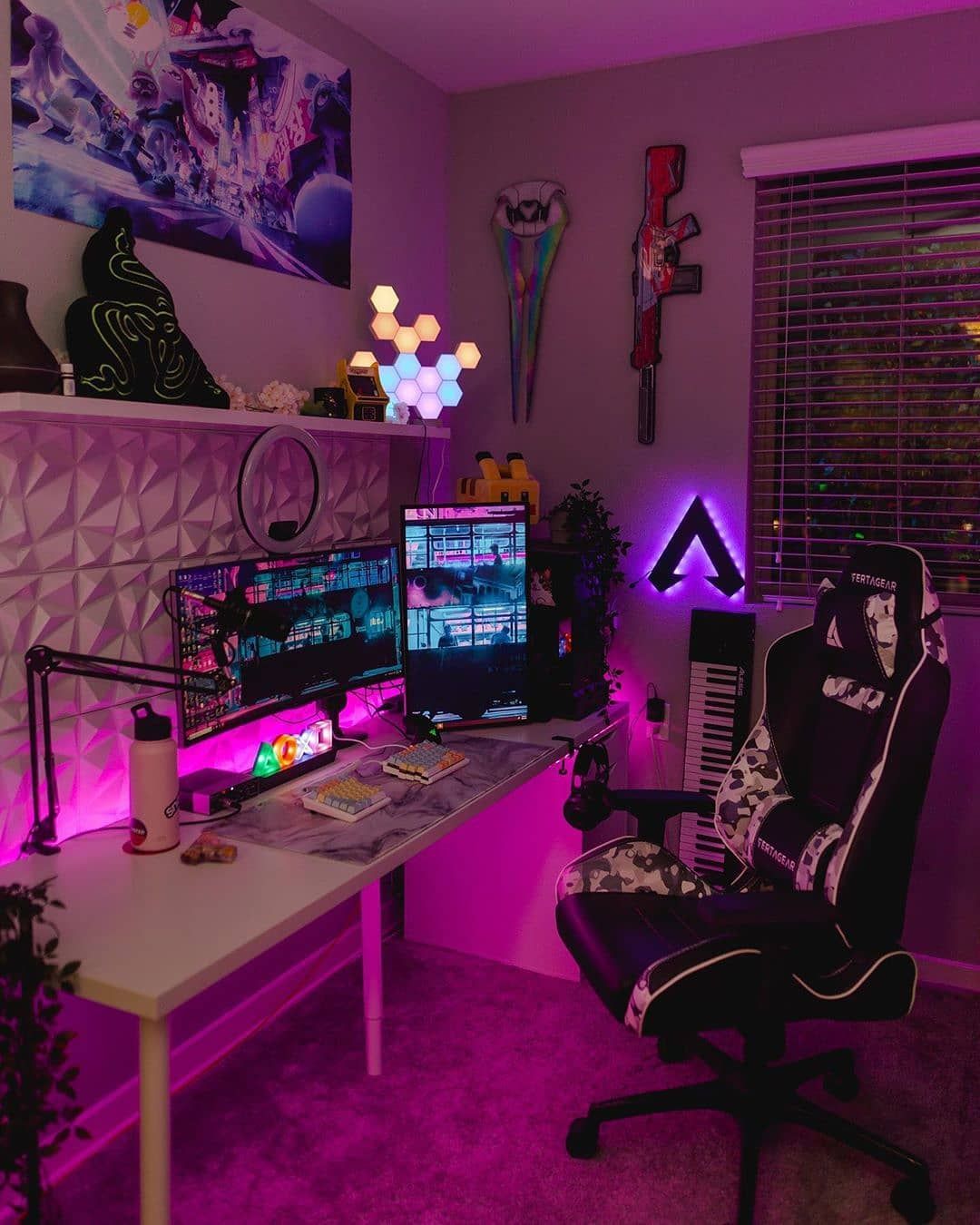 pic Pink Gaming Setup Black Desk 33 fabulous looking pink gaming setup