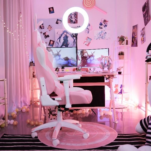 picture Pink Gaming Setup Room pink gaming setup battlestations