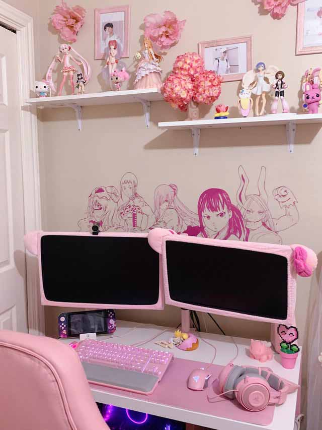 pic Pink Gaming Setup Room my all pink gaming setup
