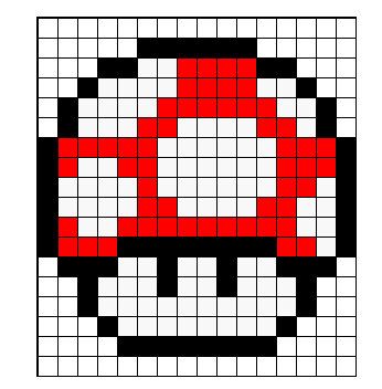 images Pixel Mario Mushroom Drawing 4 tall red pixel mushroom who knows