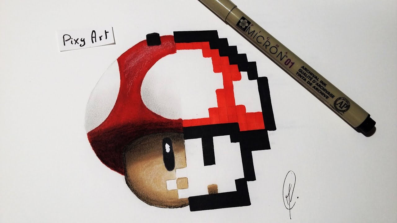 Featured image of post Realistic Mario Mushroom Drawing