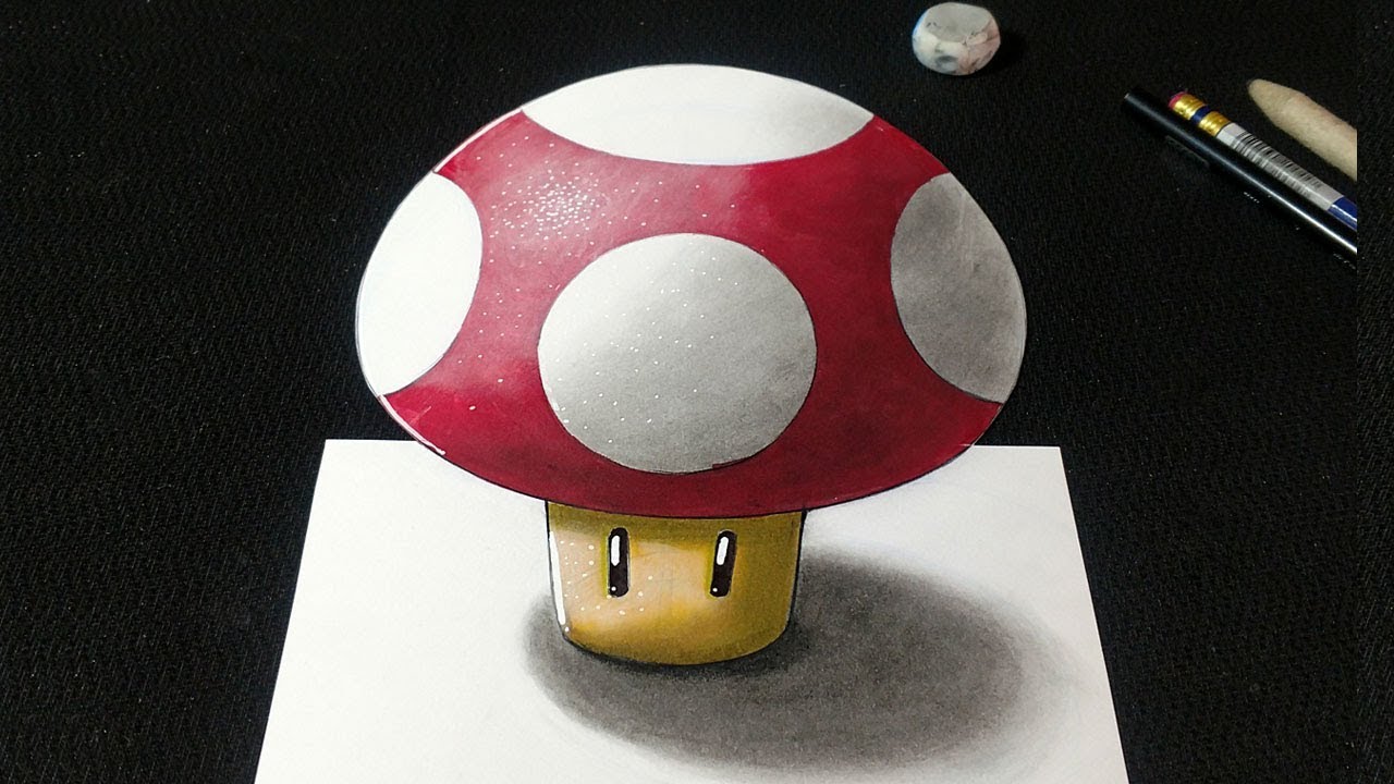 images Realistic Mario Mushroom Drawing pinterest