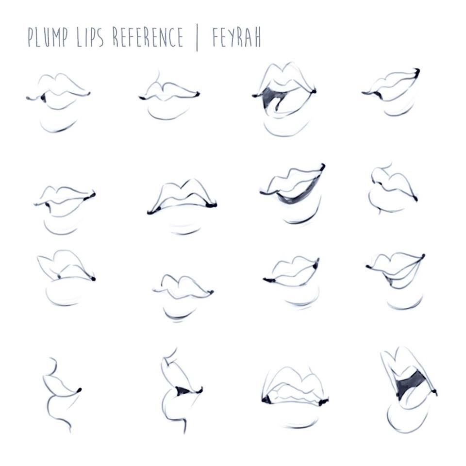 pic Simple Mouth Reference Drawing lip reference tumblr art drawings