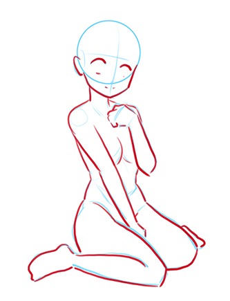 picture Sitting Pose Reference Anime drawing reference poses