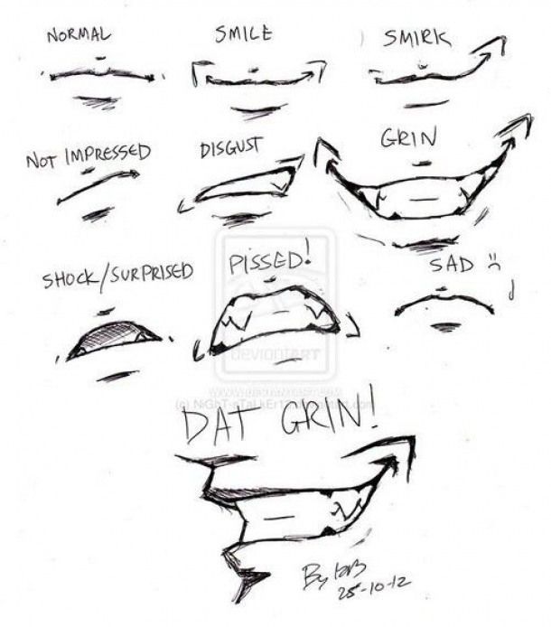 pics Smile Anime Mouth Drawing Reference anime mouth drawing