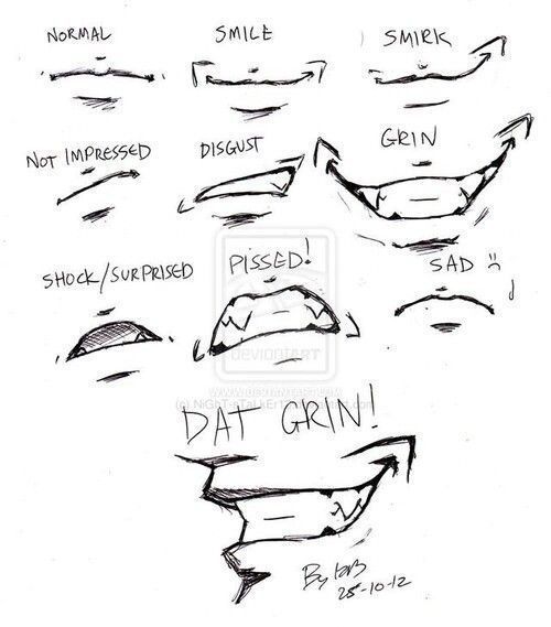 pix Smile Anime Mouth Drawing Reference anime drawings tutorials mouth drawing
