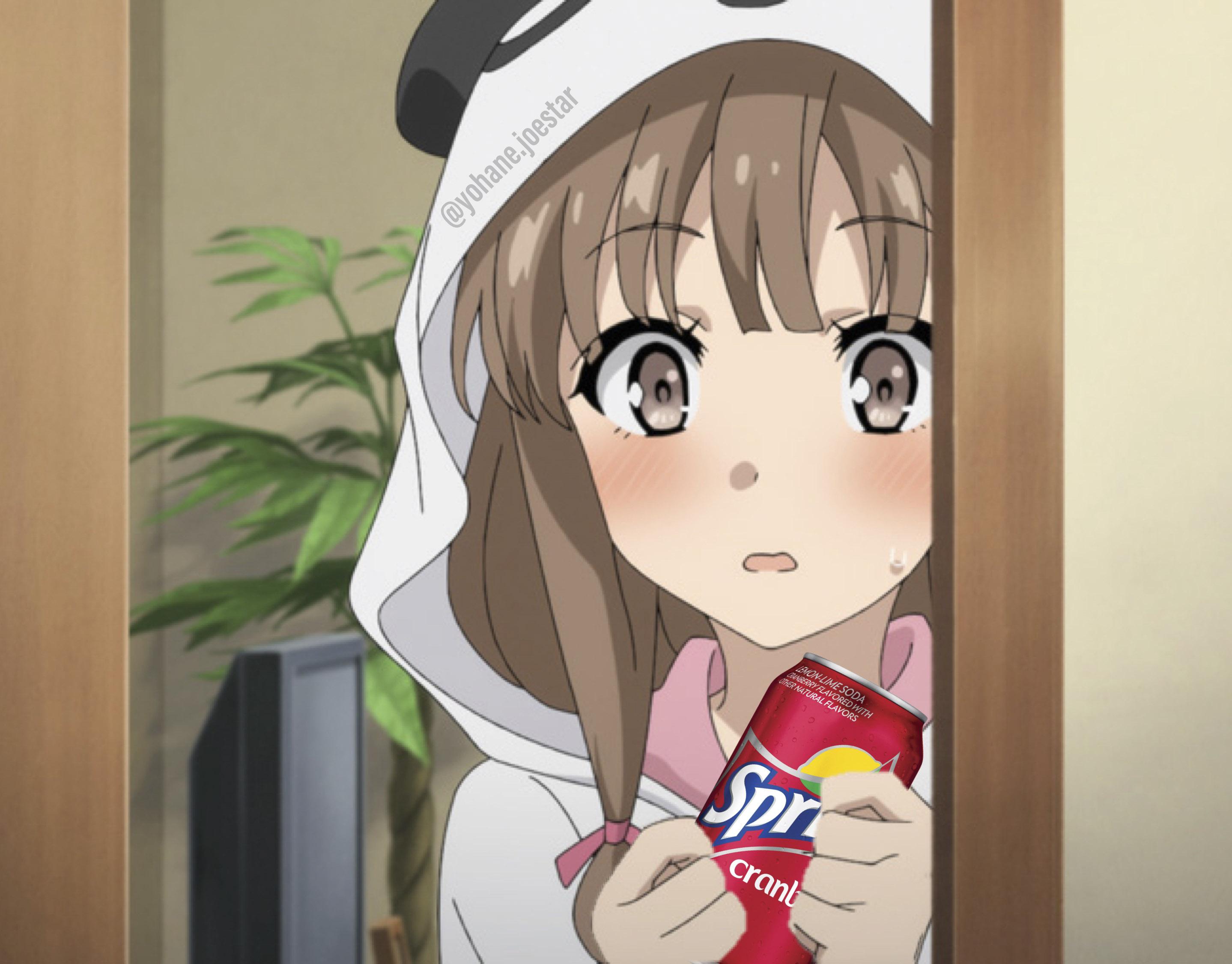 pics Sprite Cranberry Anime Meme anime girl drinking sprite cranberry
