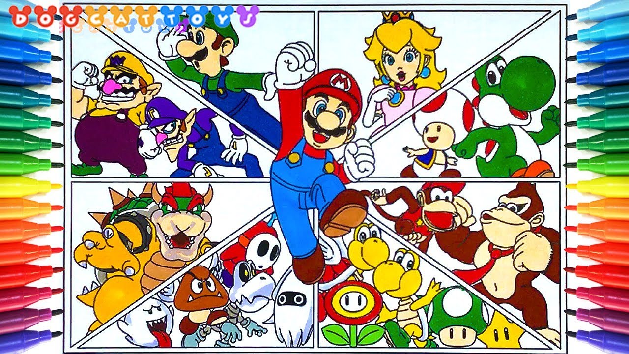 pix Super Mario Bros Drawing Characters how to draw super mario characters 200 drawing coloring pages videos for kids