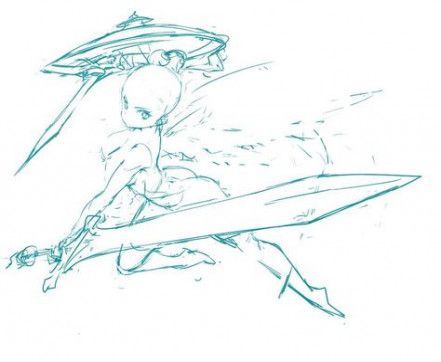 picture Sword Poses Reference Anime pin on finish sketching