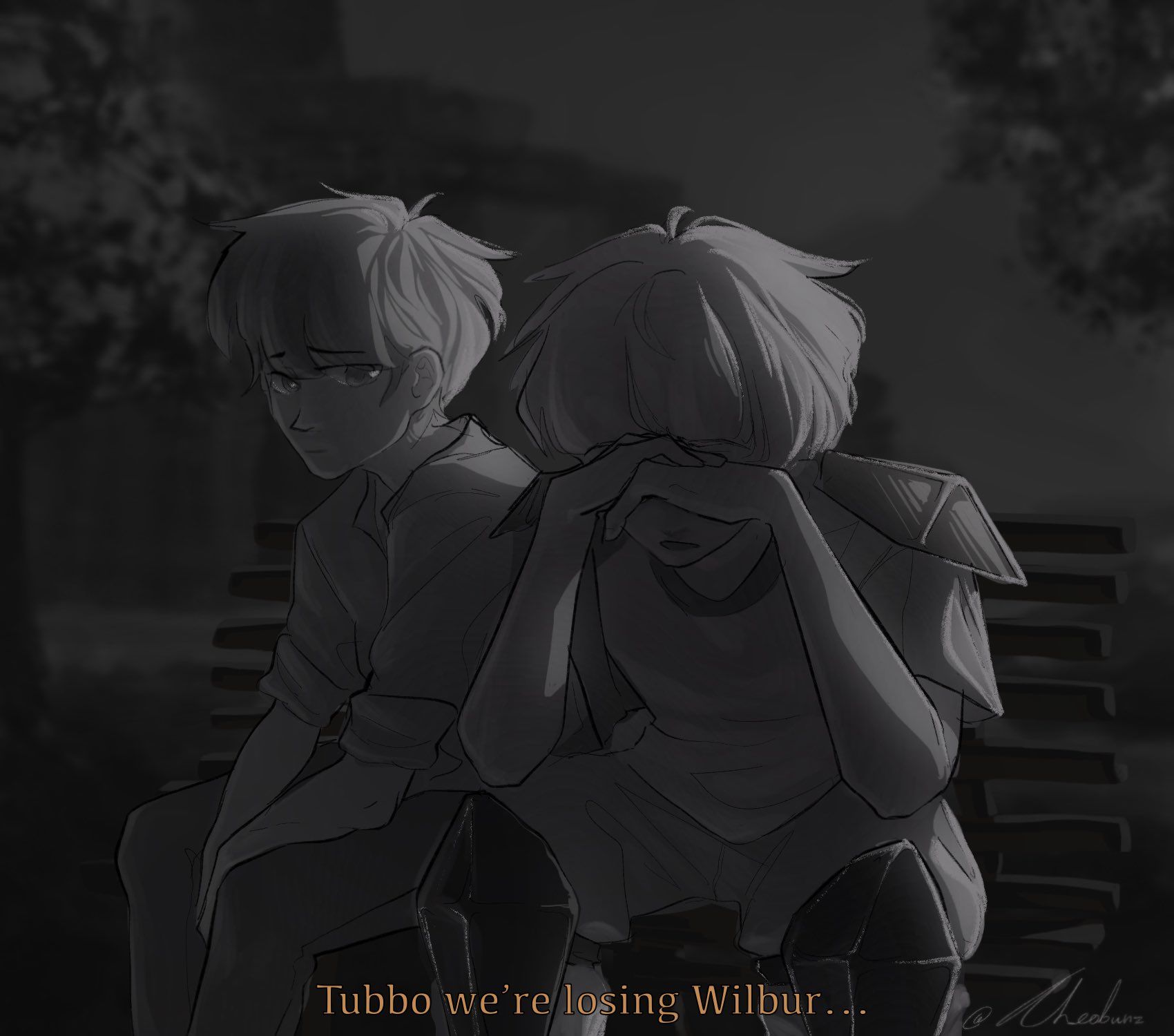 pics Tommyinnit Fanart L'manburg Sad my dream team minecraft fan art
