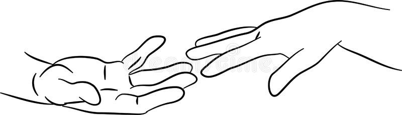 pix Two Hands Reaching Out Drawing https www shutterstock com image illustration hands 744150367