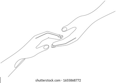 pics Two Hands Reaching Out Drawing reaching hands simple line drawing of